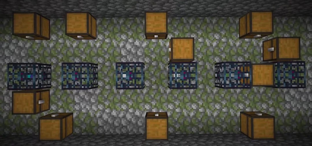 6 Spawners in a line